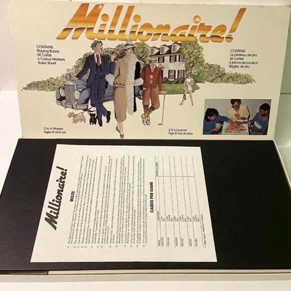 Vintage 1986 Millionaire Board Game With Instructions Complete - Picture 2 of 11